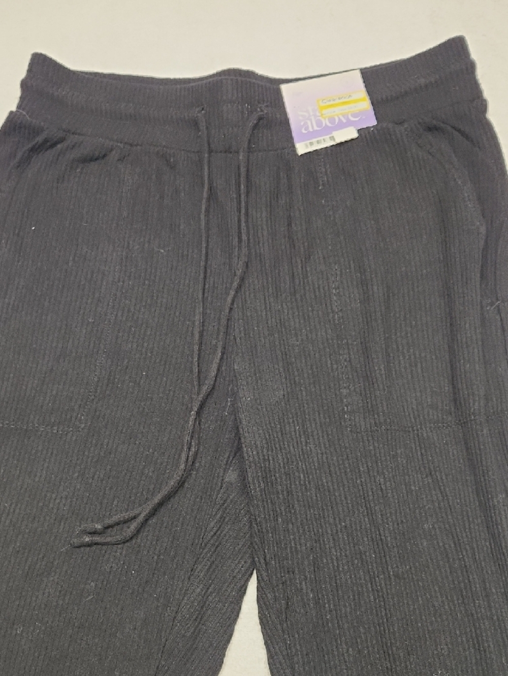 Stars Abice-ComfortFit Black Ribbed Jogger Pants - Picture 2 of 5